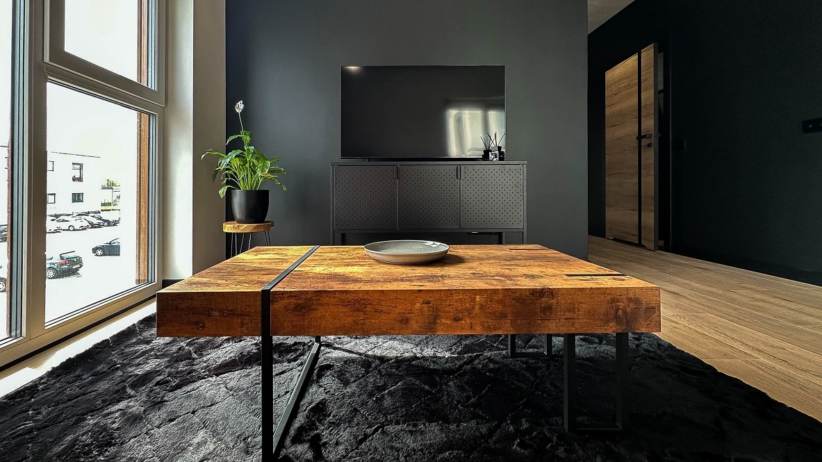 WYNAJĘTE! Do wynajęcia, antracytowe 2-pokojowe eleganckie mieszkanie